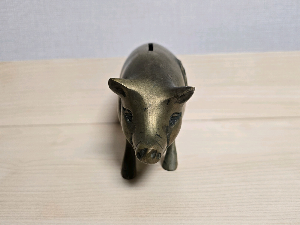 라이온스 클럽 국제협회 황동 돼지 저금통 이미지