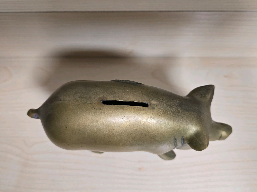 라이온스 클럽 국제협회 황동 돼지 저금통 이미지