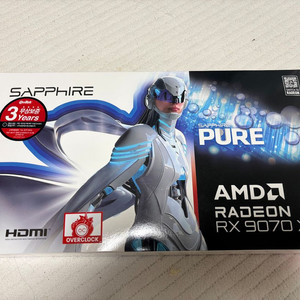 SAPPHIRE 라데온 RX 9070 XT PURE OC D6 16GB 이미지