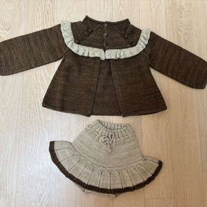 미샤앤퍼프 마마오올 넛브라운 러플가디건 3 스케이팅 1824 일괄 이미지