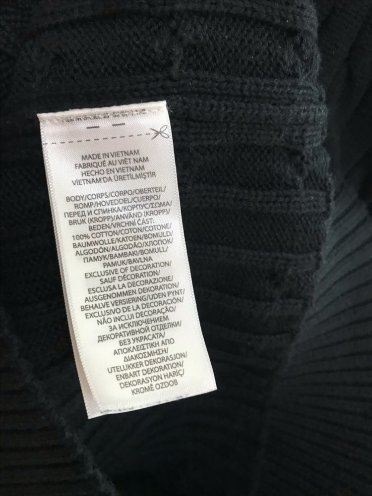 폴로 랄프로렌 꽈배기 브이넥 블랙 니트 L 이미지