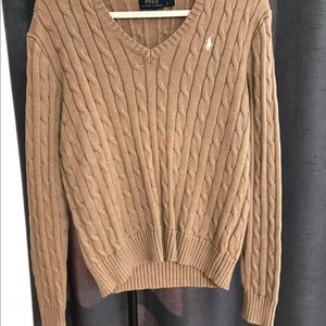 폴로 랄프로렌 꽈배기 브이넥 니트 L 이미지