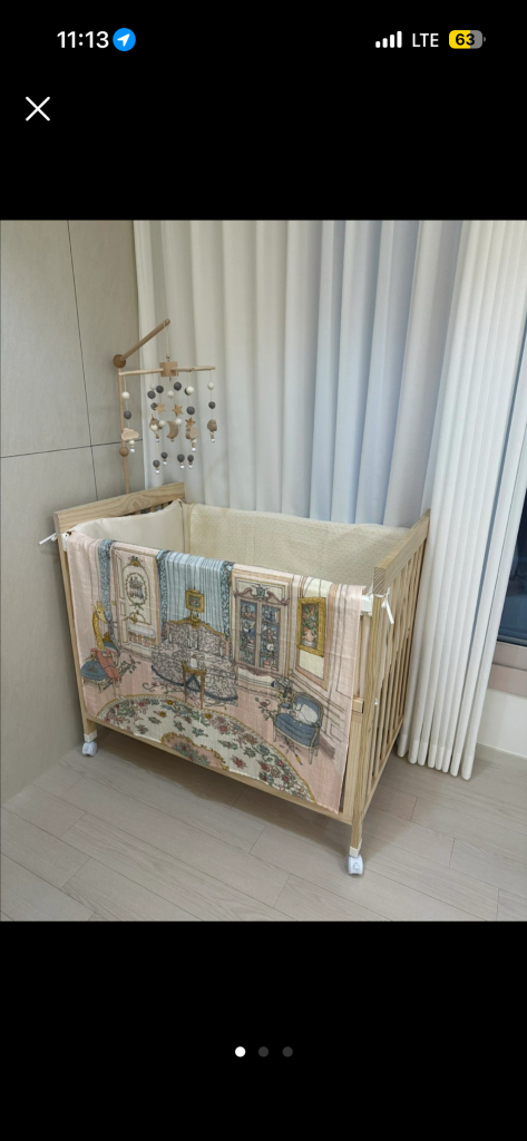 아기침대 소브 원목침대 새상품급 이미지