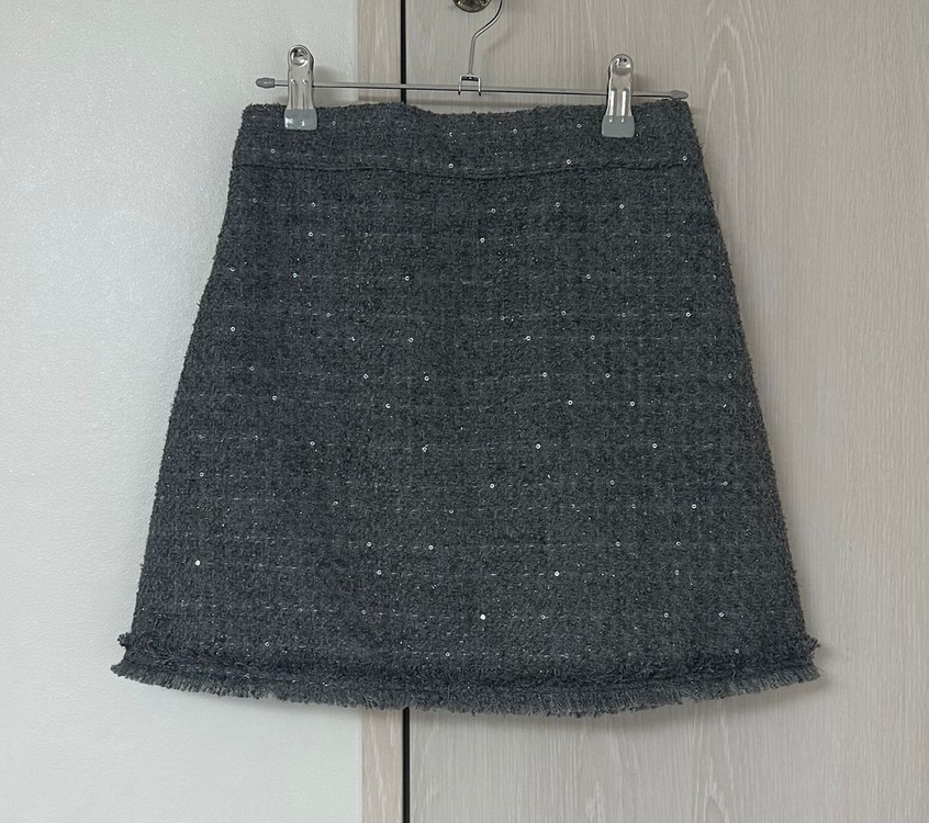 바이씨니 분위기트위드미니스커트 그레이 미니 라지 이미지