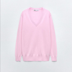 새상품) 자라 s 브이넥 얇은 니트 스웨터 코스 마시모두띠 한섬 구호 닥스 빈폴 가니 비이커 이미지