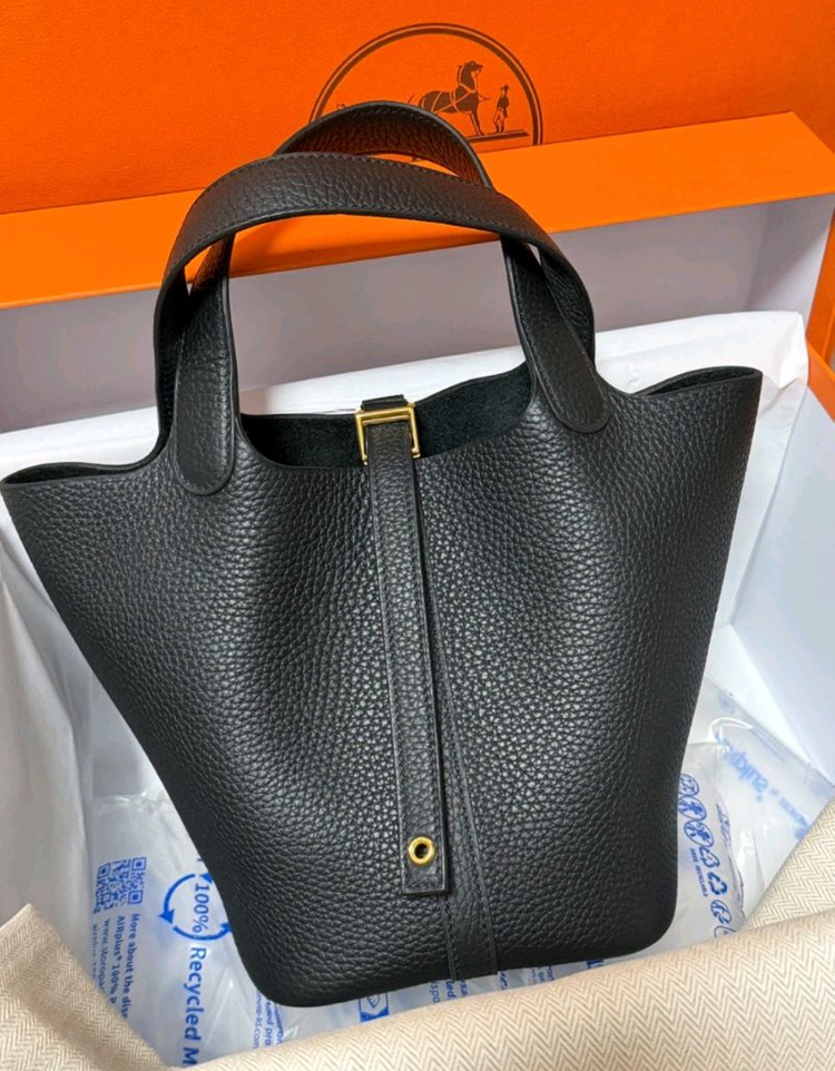 [새상품] 에르메스 피코탄 18 블랙 누아 금장 (K각인) 이미지