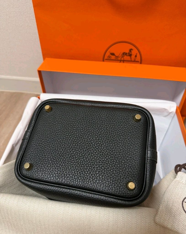 [새상품] 에르메스 피코탄 18 블랙 누아 금장 (K각인) 이미지