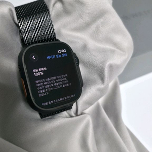 애플워치 울트라2+ 밀레니즈 루프 블랙 티타늄 이미지