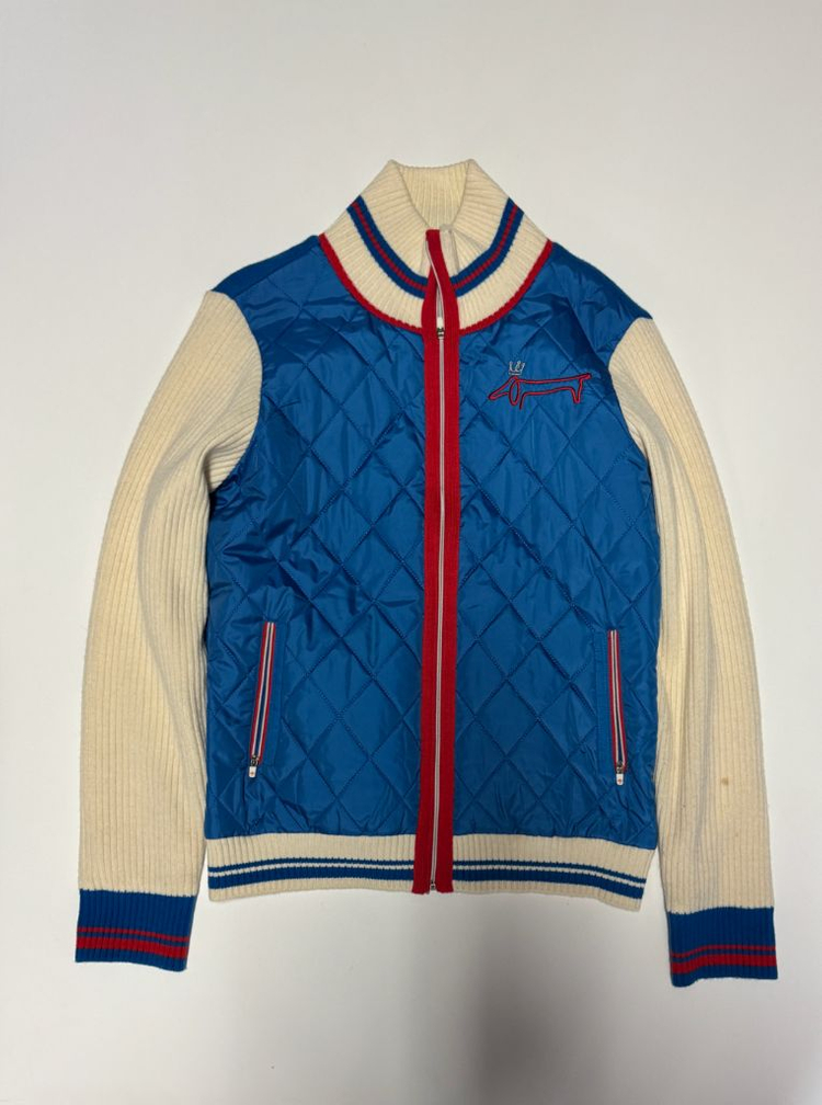 여성 루이까스텔 퀄팅 암패치 귀여운 니트 집업 S 이미지