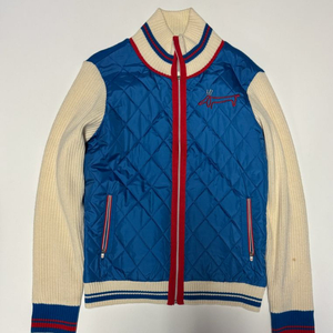 여성 루이까스텔 퀄팅 암패치 귀여운 니트 집업 S 이미지