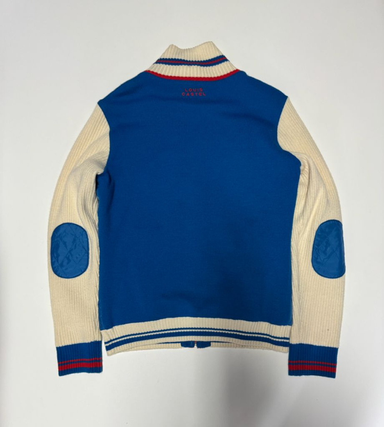 여성 루이까스텔 퀄팅 암패치 귀여운 니트 집업 S 이미지