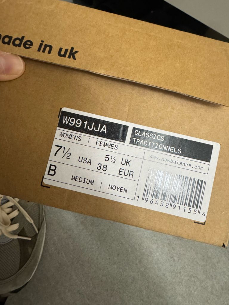 뉴발란스 jjjj자운드 991 메이드인 UK 그레이 245 이미지