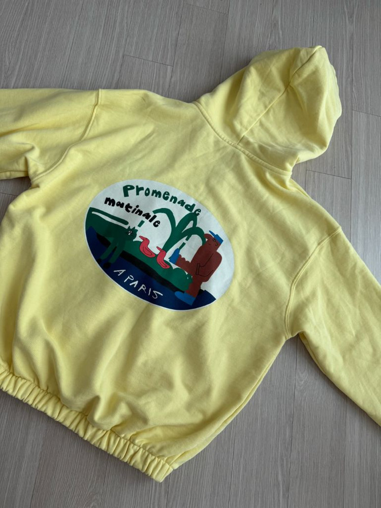 리미떼두두 옐로우 후드집업 2XL(130)완전 깨끗 이미지