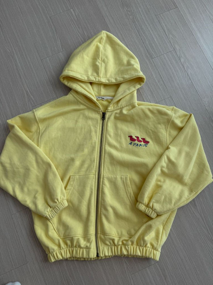 리미떼두두 옐로우 후드집업 2XL(130)완전 깨끗 이미지