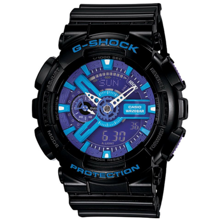 지샥 빅페이스 (GA-110) 블랙&블루&퍼플 (S급) 이미지