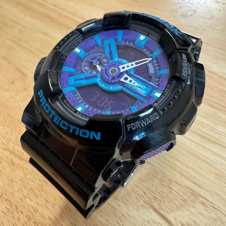 지샥 빅페이스 (GA-110) 블랙&블루&퍼플 (S급) 이미지