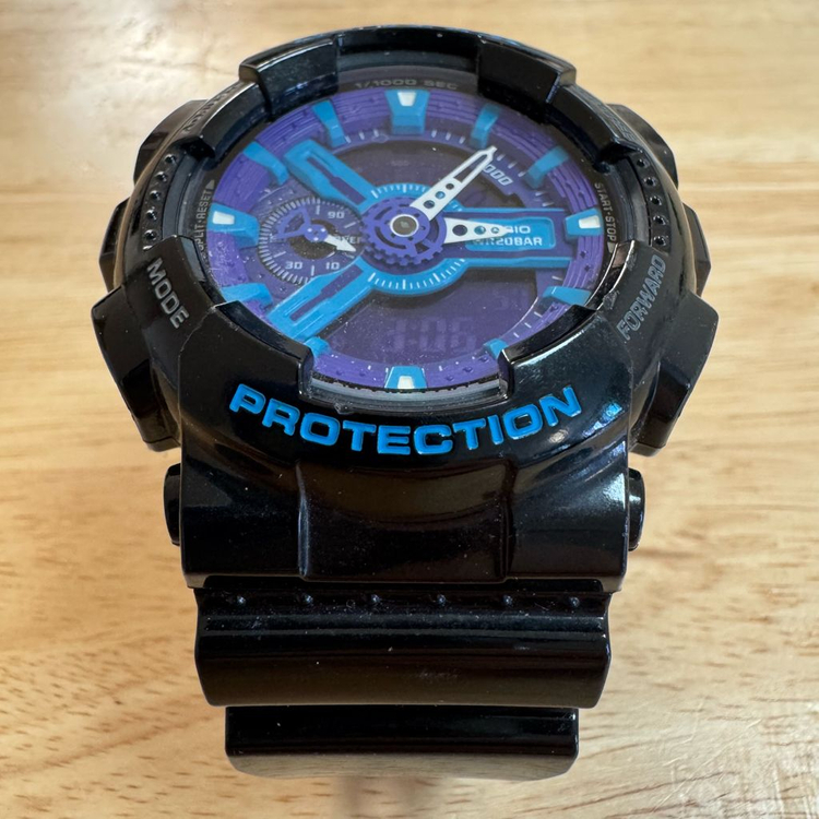 지샥 빅페이스 (GA-110) 블랙&블루&퍼플 (S급) 이미지