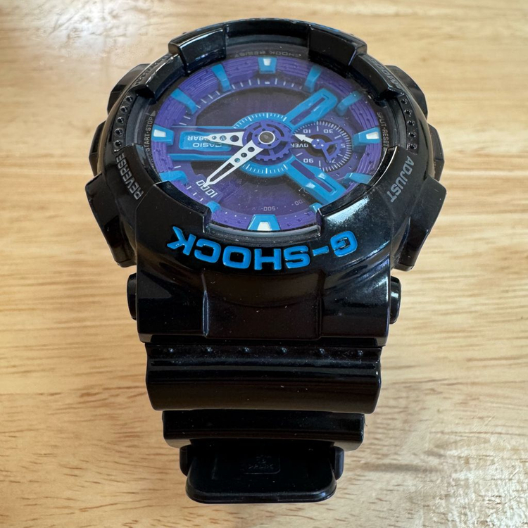 지샥 빅페이스 (GA-110) 블랙&블루&퍼플 (S급) 이미지