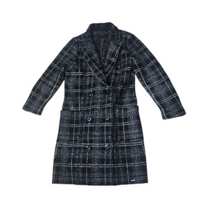 디젤 체크 더블 울코트 이미지