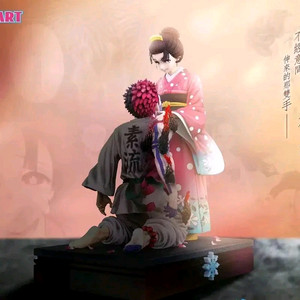 팝아트 귀멸의 칼날 아카자&코유키 레진 피규어 이미지