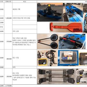 카약 용품 정리: 네이티브 프로펠13, 네이티브 사이드킥, 가민 어탐기, 툴레 훌라베이터 897XT 이미지