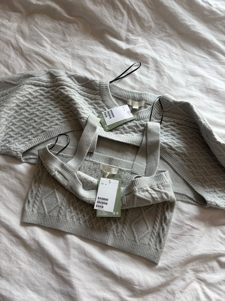 h&m 에이치앤엠 볼레로+나시 니트 셋업 이미지