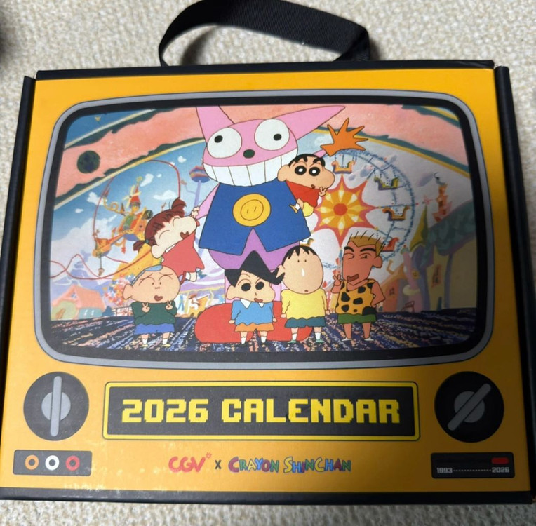 (쿠폰제외, 택포) 2026년 cgv 짱구 캘린더 달력 이미지