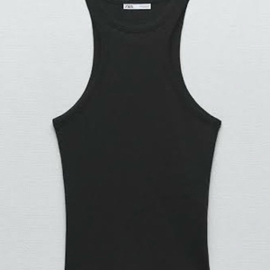 ZARA 자라 나시 로우 홀터넥 탑 이미지