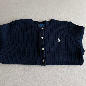 새제품) 폴로 걸즈 케이블 가디건(헌터네이비, L) 이미지