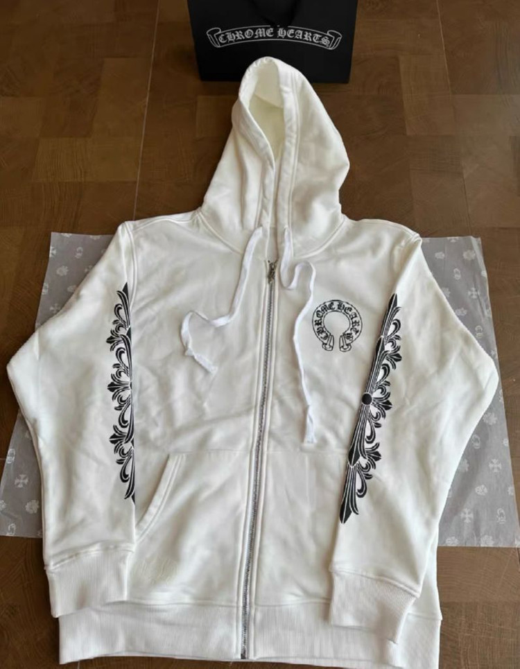 크롬하츠 홀스슈 화이트 후드 집업 이미지