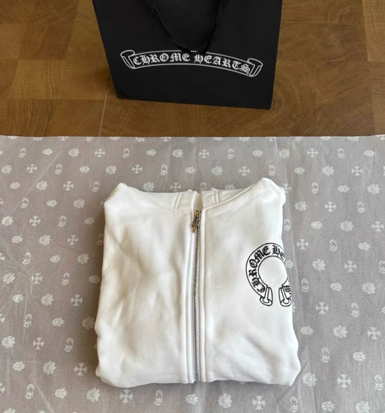 크롬하츠 홀스슈 화이트 후드 집업 이미지