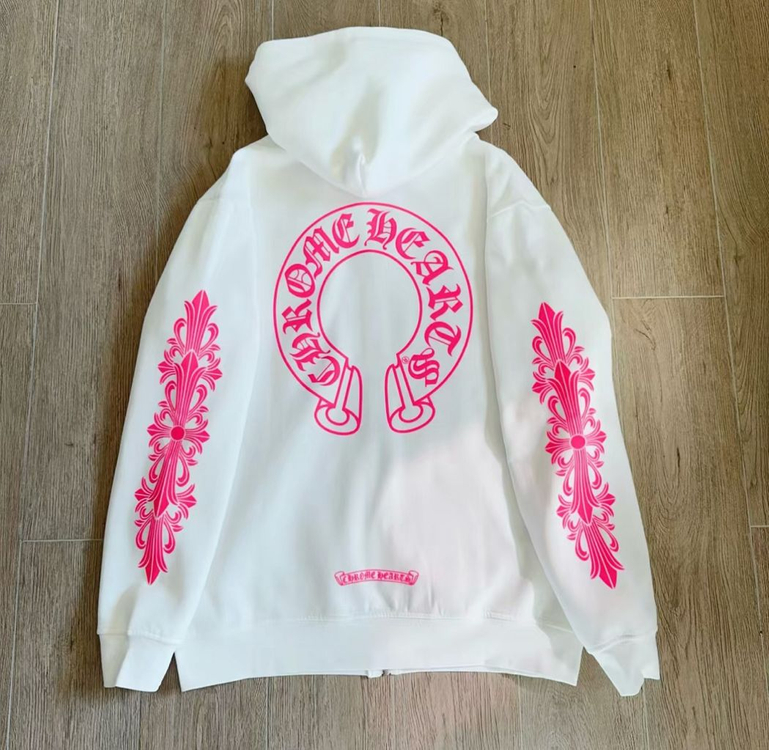 크롬하츠 핑크 홀스슈 후드 집업 이미지