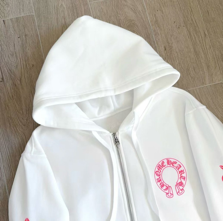 크롬하츠 핑크 홀스슈 후드 집업 이미지