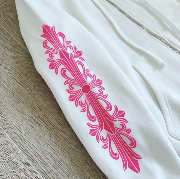 크롬하츠 핑크 홀스슈 후드 집업 이미지