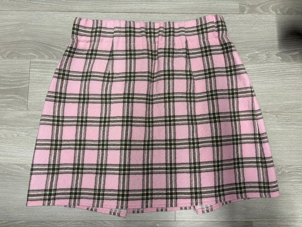 컨디션 최상) 마쥬 핑크 체크 플리츠 미니 스커트 (허리 뒷면 밴딩) 36사이즈ㅑ 이미지