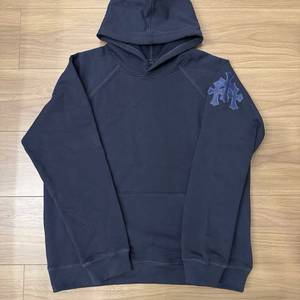 크롬하츠 블루 크로스 레더패치 페이퍼잼 후드 이미지