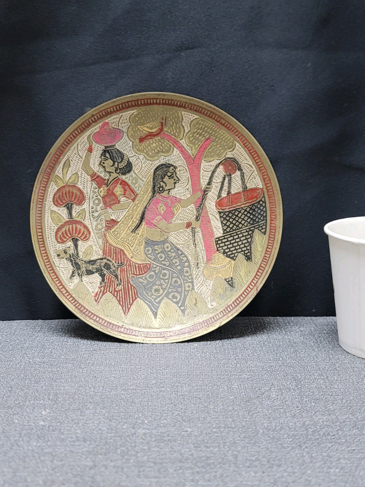 인도산 황동 접시 이미지