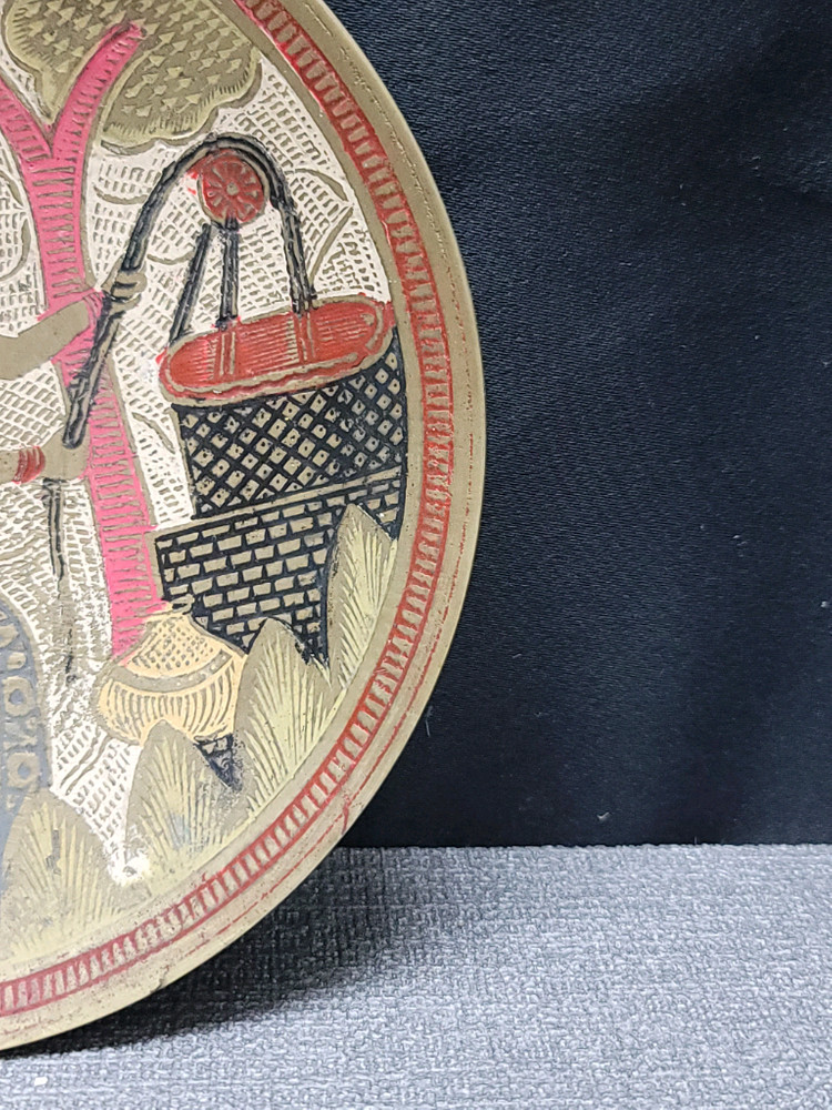 인도산 황동 접시 이미지