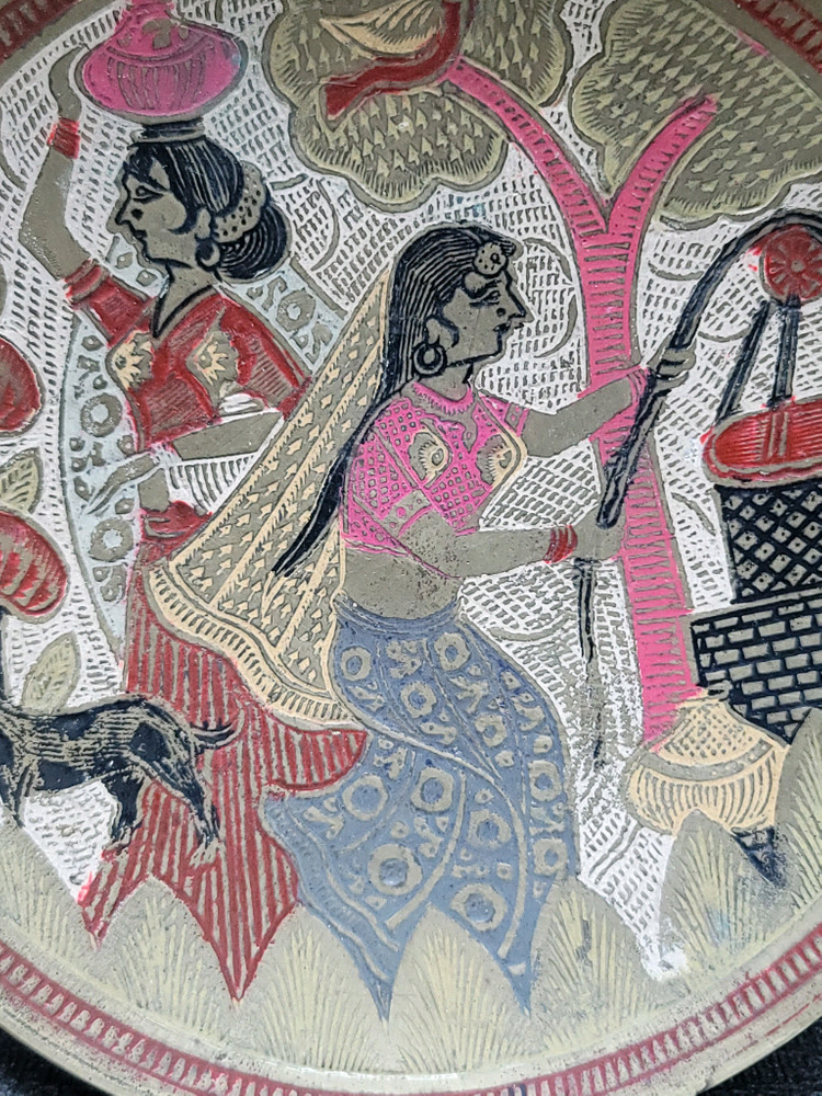 인도산 황동 접시 이미지