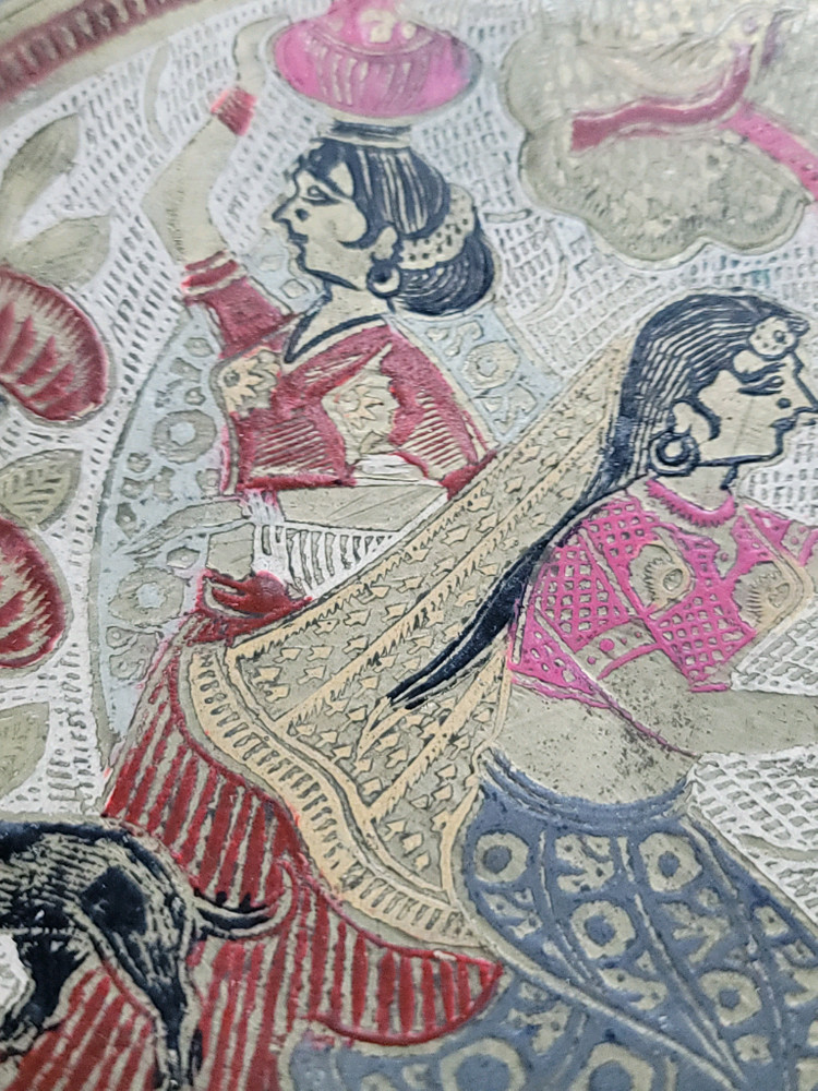 인도산 황동 접시 이미지