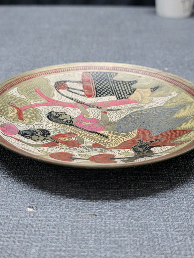 인도산 황동 접시 이미지