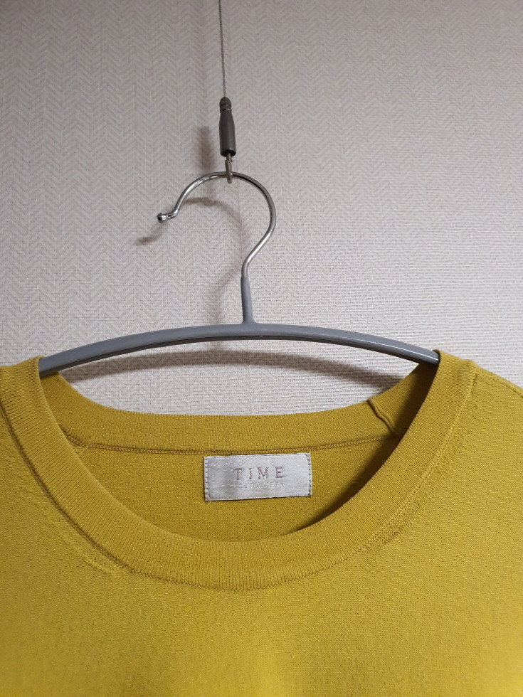 타임 옴므 time 머스타드 니트 95 사이즈 정품 사이즈 이미지