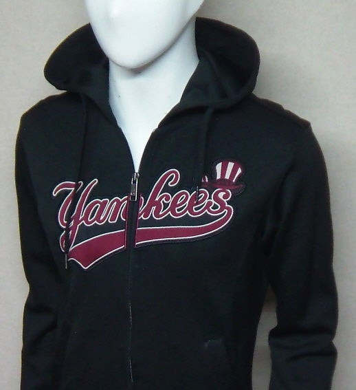 [상태최상급]MLB 엠엘비 정품. 디자인 넘 깔끔한 뉴욕 양키스 춘추용 후드 풀집업 야구 니트 점퍼 이미지