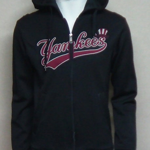 [상태최상급]MLB 엠엘비 정품. 디자인 넘 깔끔한 뉴욕 양키스 춘추용 후드 풀집업 야구 니트 점퍼 이미지