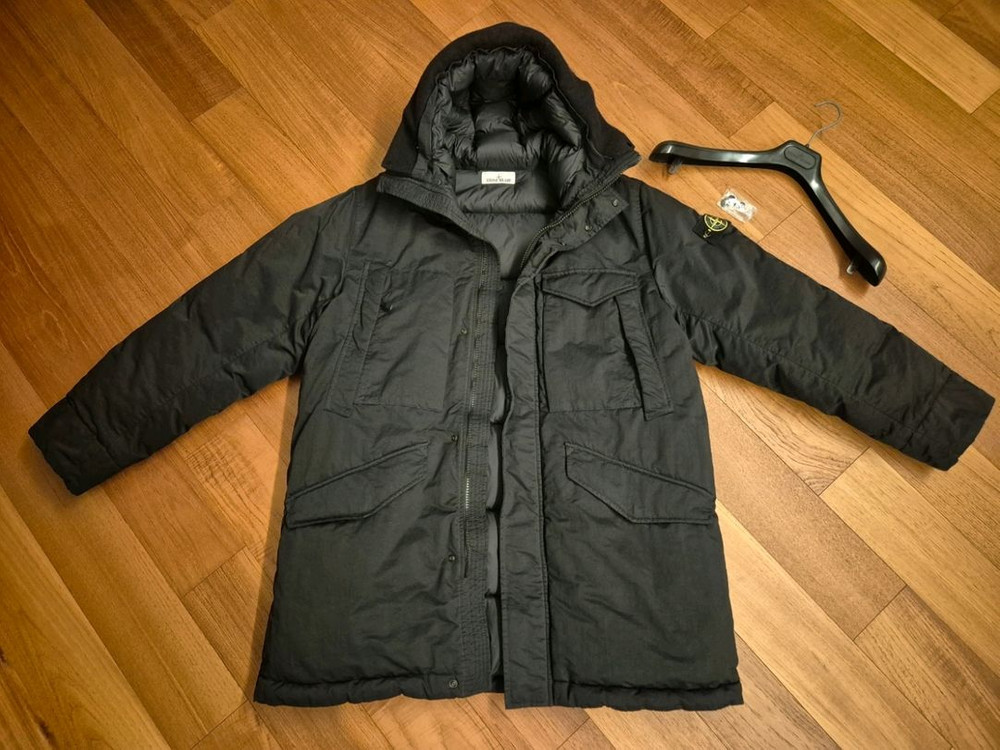 스톤아일랜드 22FW 오파크 나일론 트윌 롱패딩 블랙 L 백화점정품 이미지