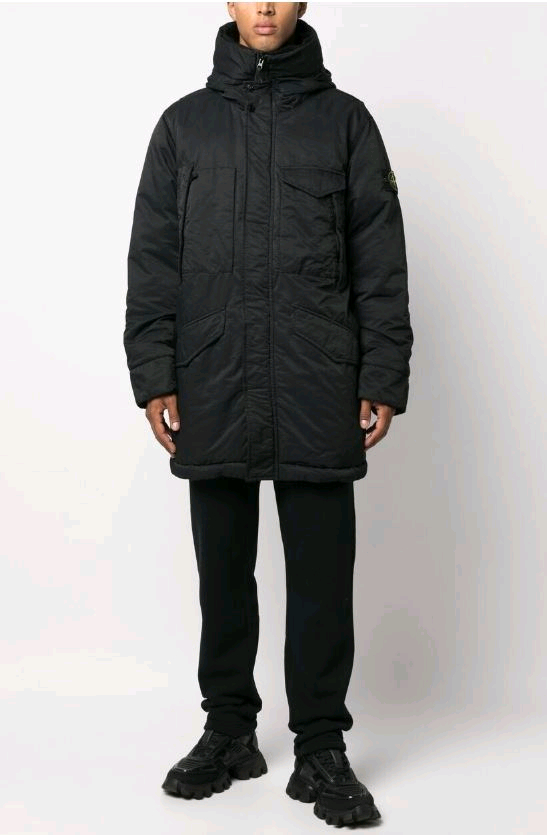 스톤아일랜드 22FW 오파크 나일론 트윌 롱패딩 블랙 L 백화점정품 이미지