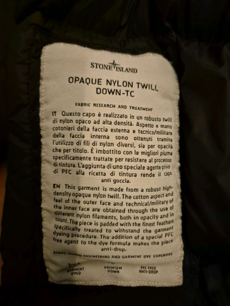 스톤아일랜드 22FW 오파크 나일론 트윌 롱패딩 블랙 L 백화점정품 이미지