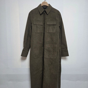 델라라나 스웨이드 코트형 롱원피스 브라운(S) 이미지