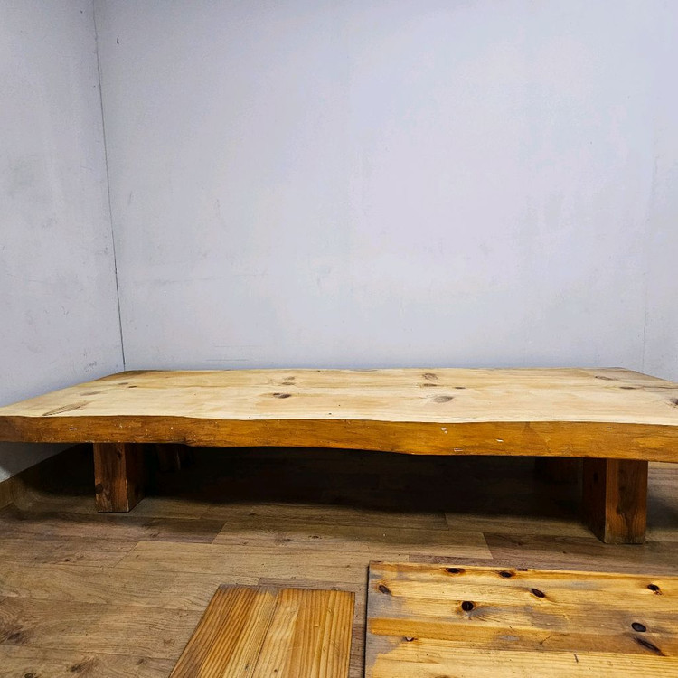 국내산 좋은 소나무 통원목 좌식 탁자 팝니다! 이미지