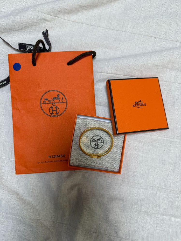 에르메스 클릭아슈 팔찌 / 오렌지, 금장 PM사이즈 이미지